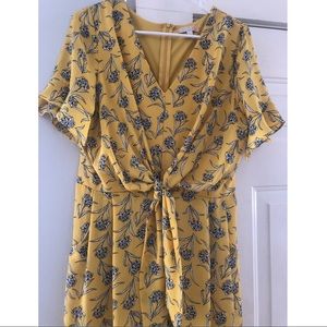 Gianni Bini Yellow Floral Jumpsuit with Pockets!